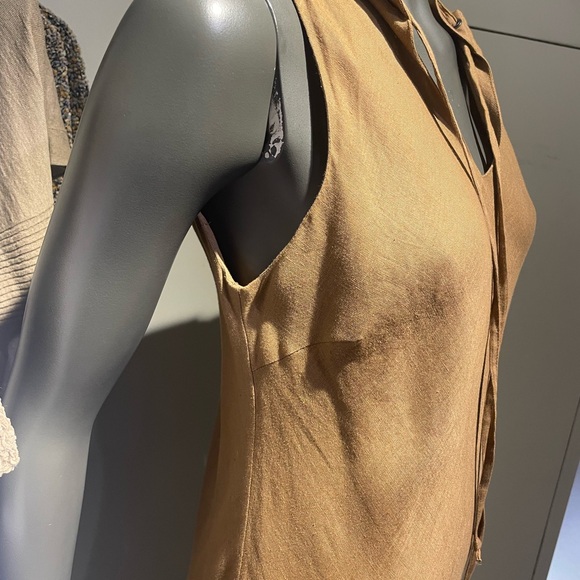 Sarah Pacini Flowing Tan Dress - Picture 3 of 10